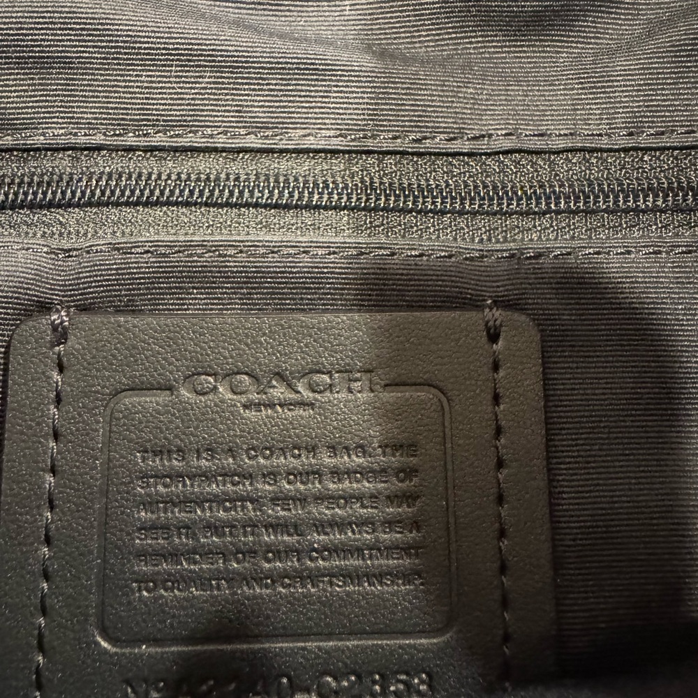 Coach Blue Leather Shoulder Bag with Chain Strap - Picture 6 of 6